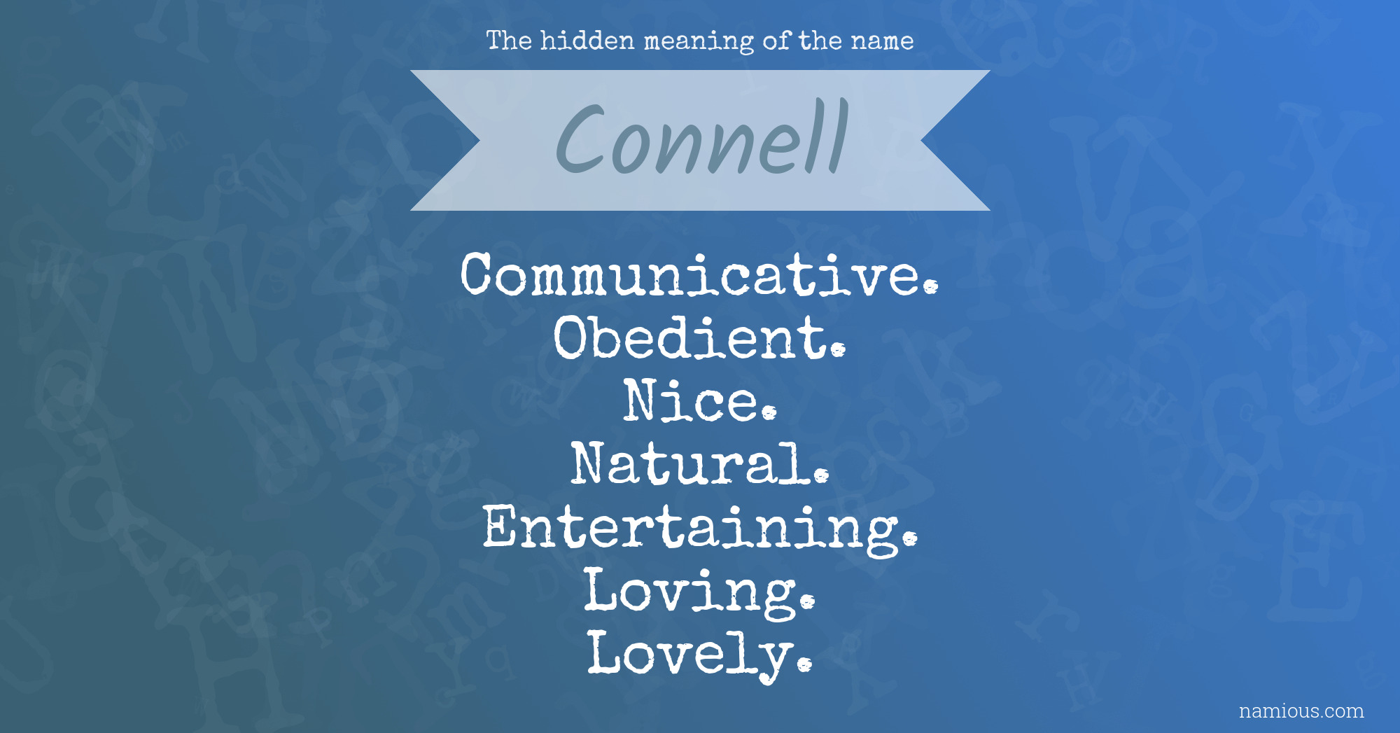 The hidden meaning of the name Connell