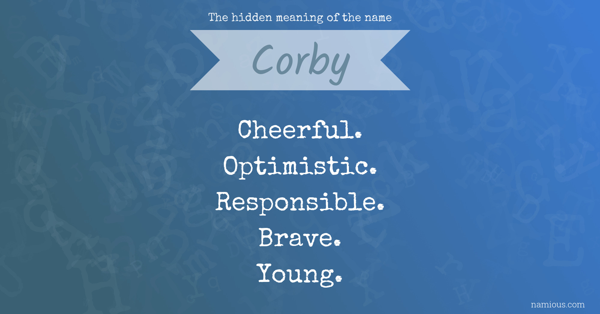 The hidden meaning of the name Corby