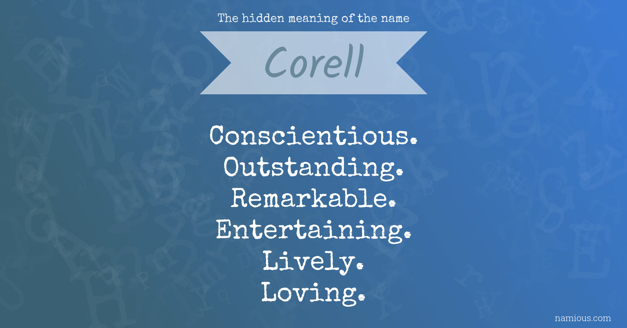 The hidden meaning of the name Corell