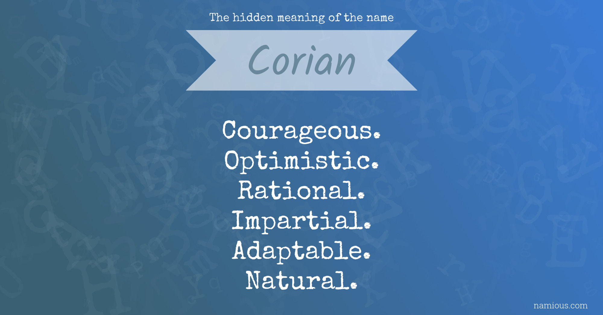 The hidden meaning of the name Corian