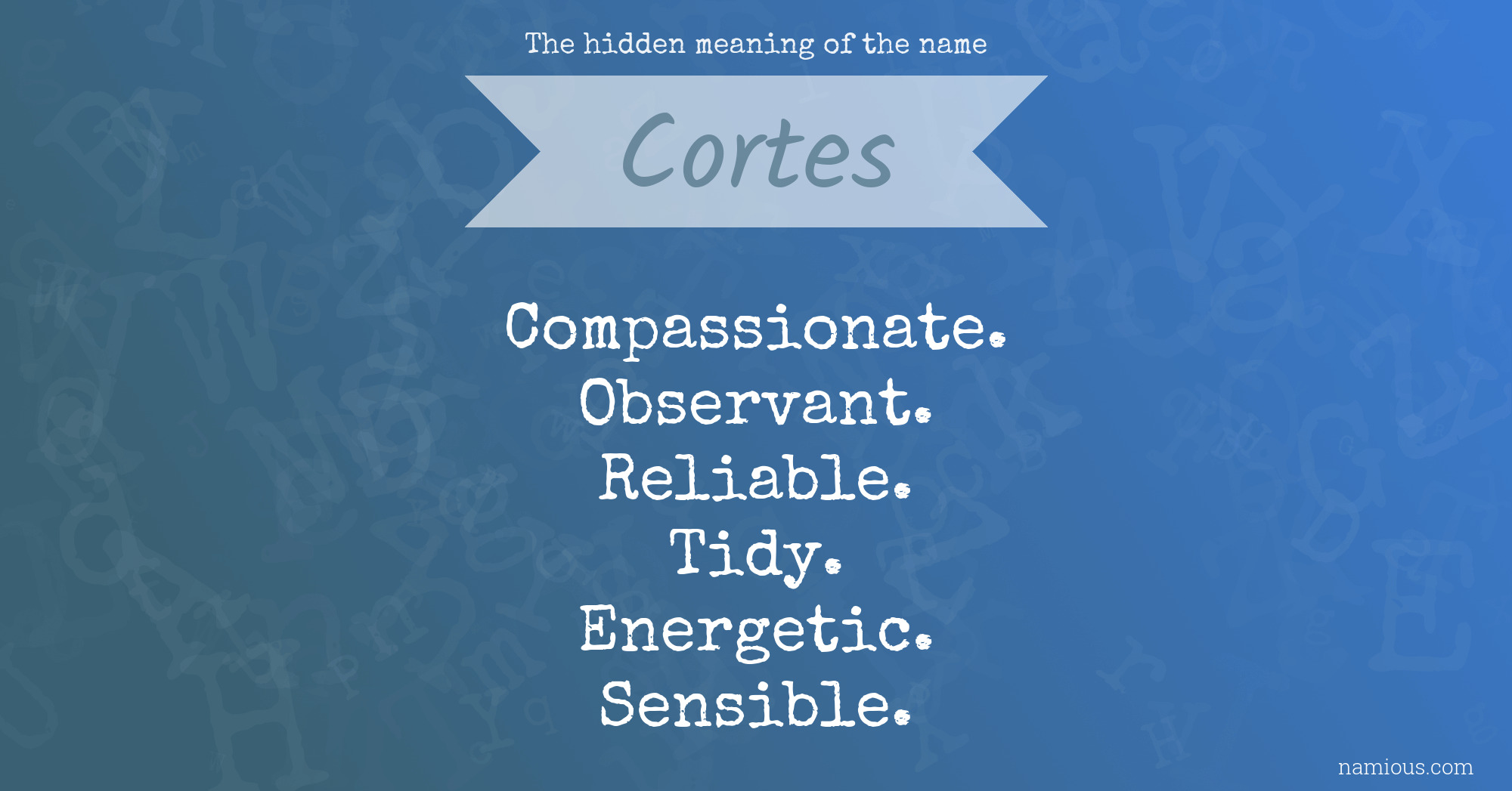 The hidden meaning of the name Cortes