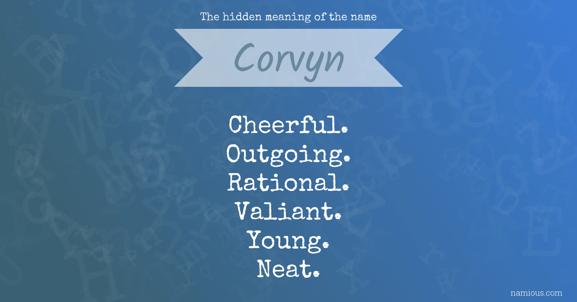 The hidden meaning of the name Corvyn