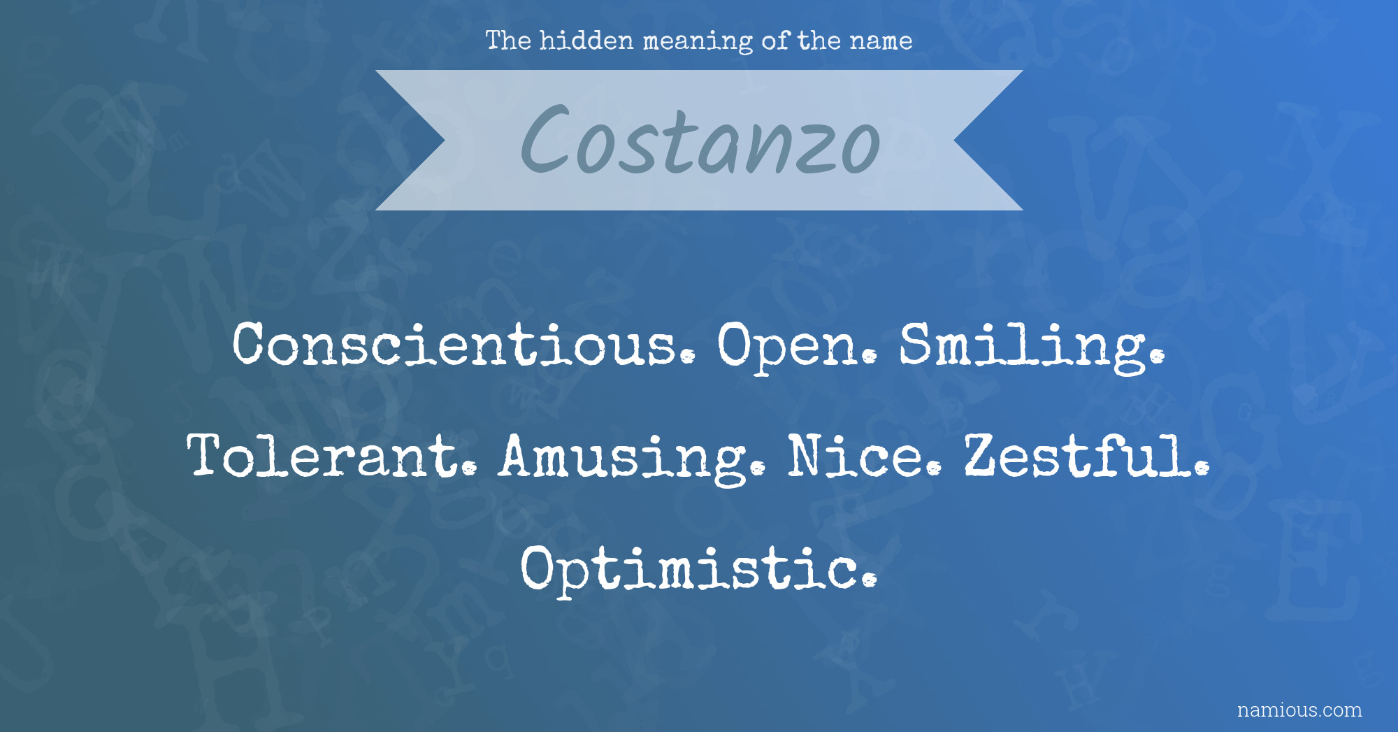 The hidden meaning of the name Costanzo