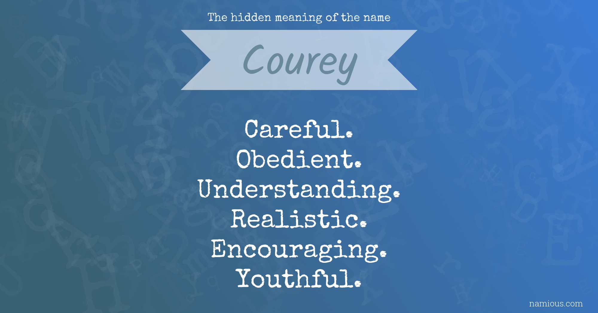 The hidden meaning of the name Courey