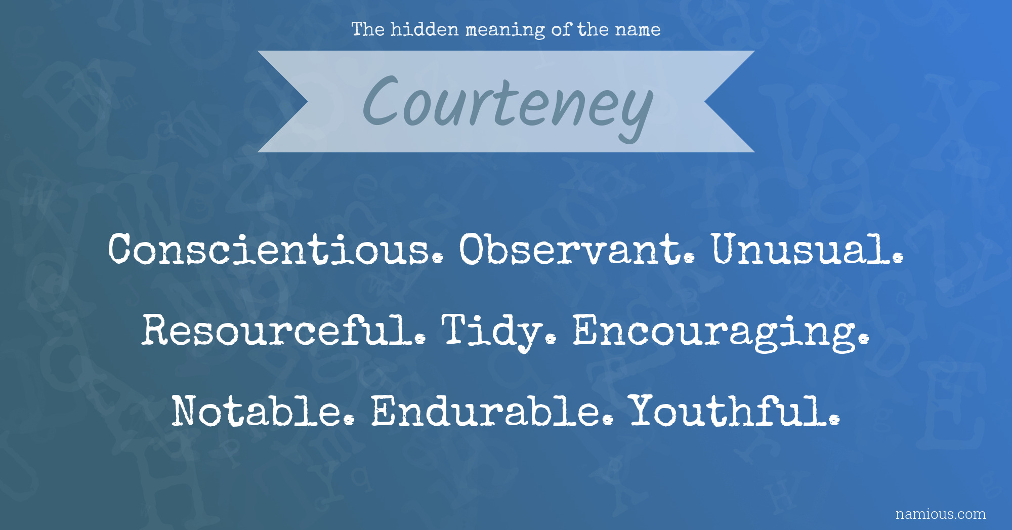 The hidden meaning of the name Courteney