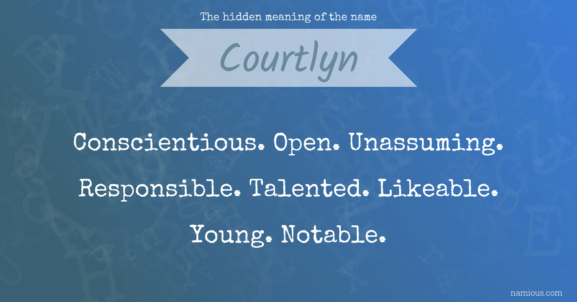 The hidden meaning of the name Courtlyn