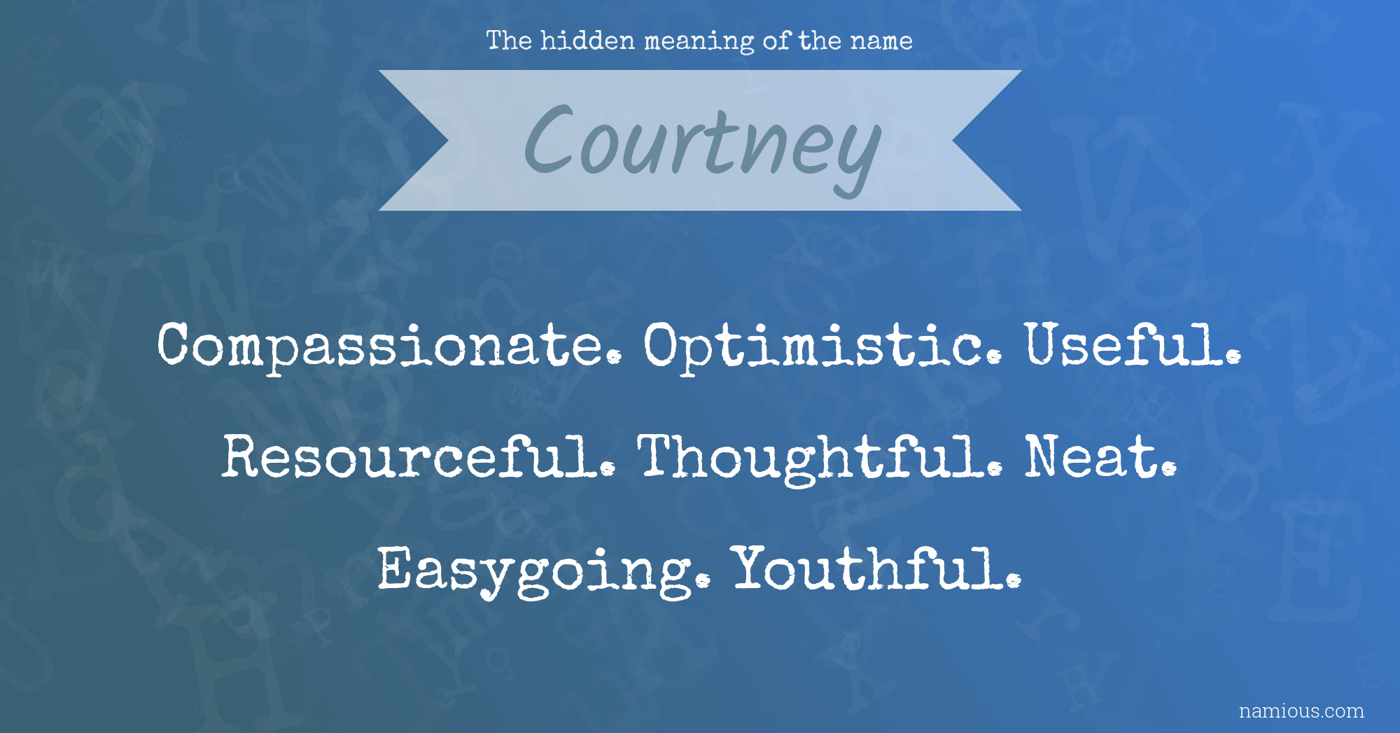 The hidden meaning of the name Courtney