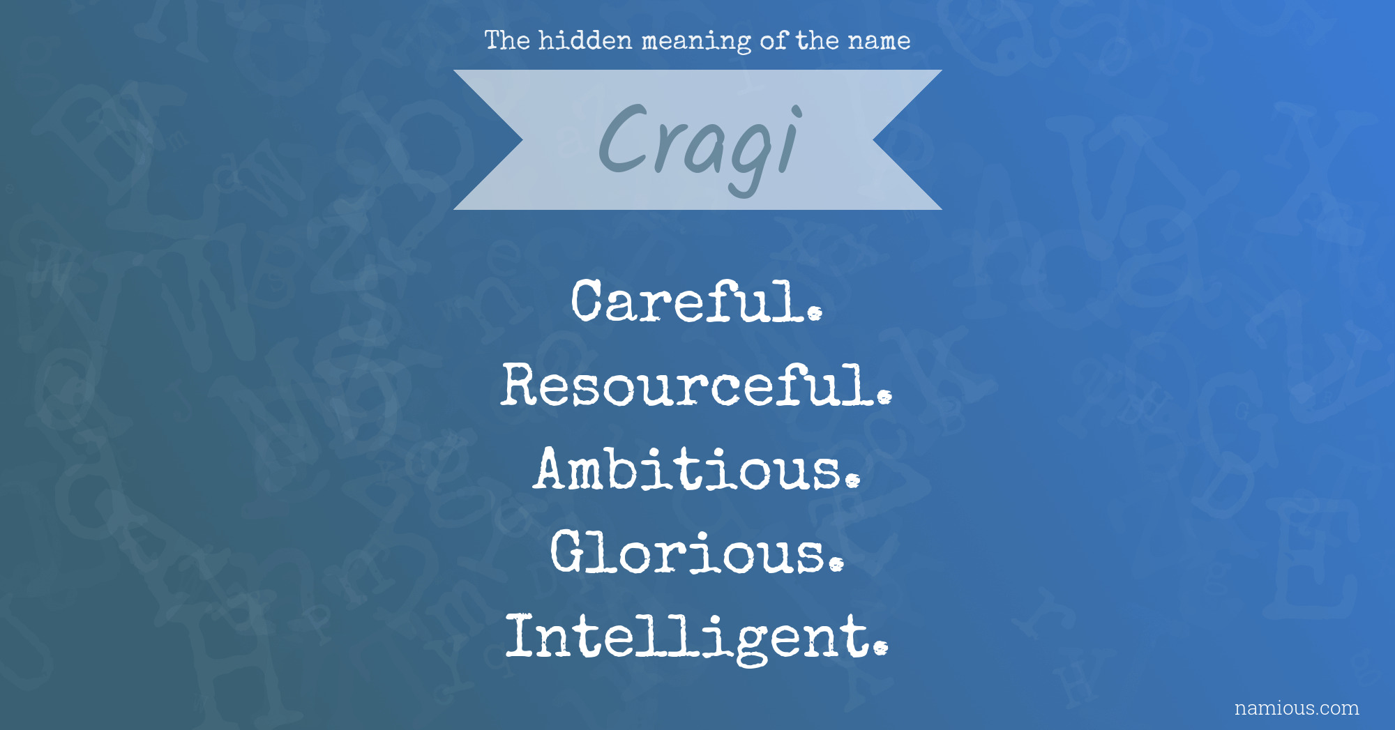 The hidden meaning of the name Cragi