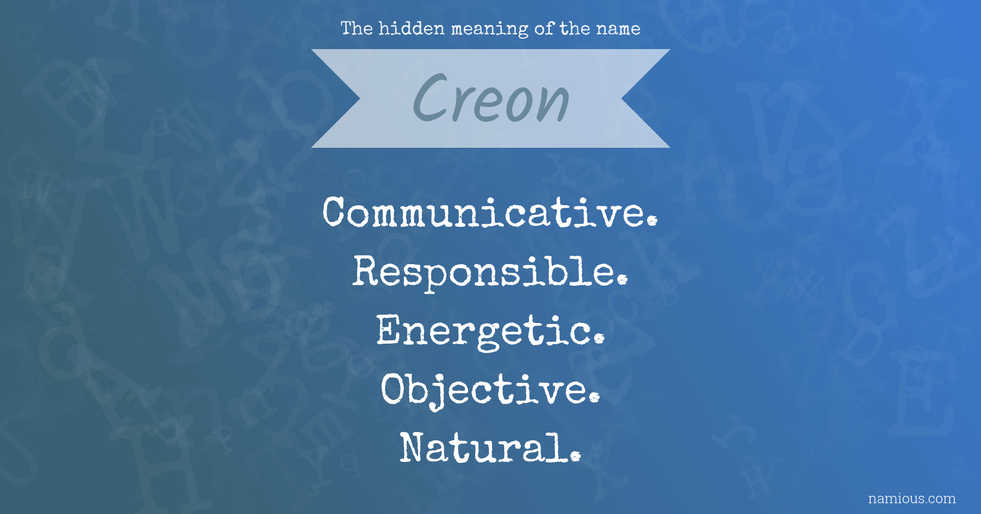 The hidden meaning of the name Creon