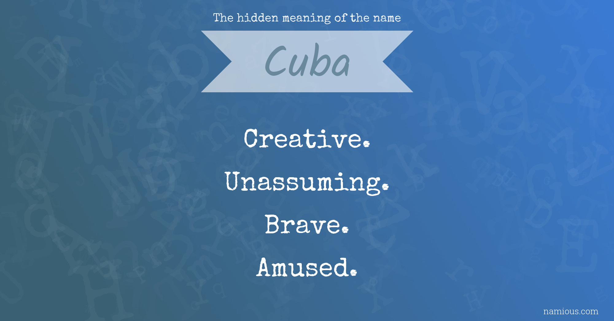 The hidden meaning of the name Cuba