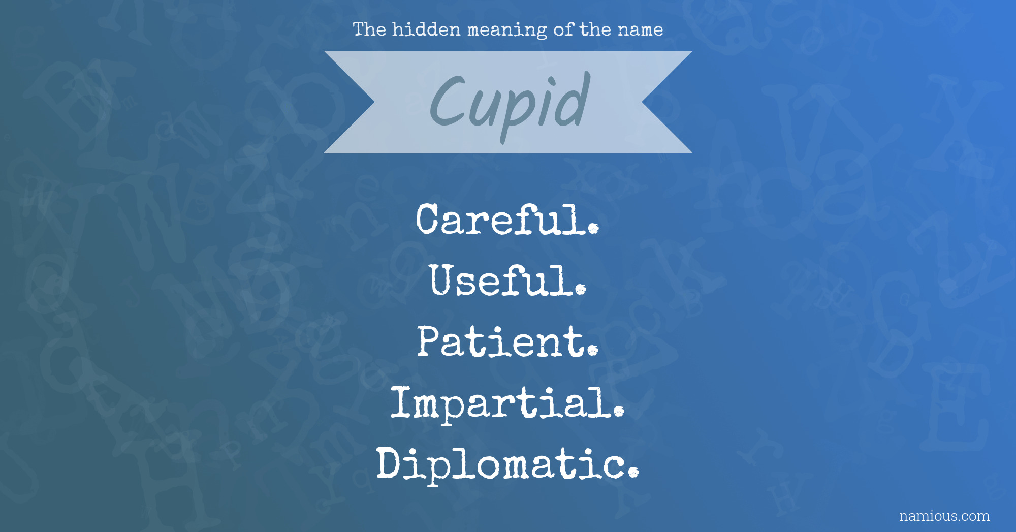 The hidden meaning of the name Cupid