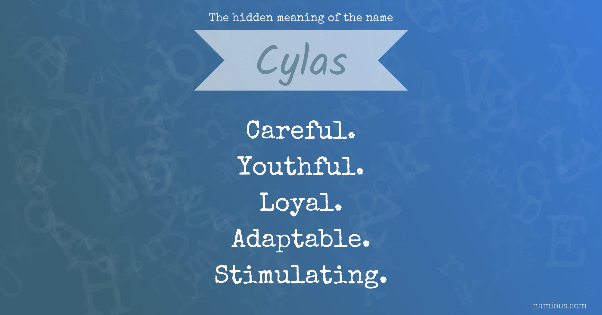 The hidden meaning of the name Cylas