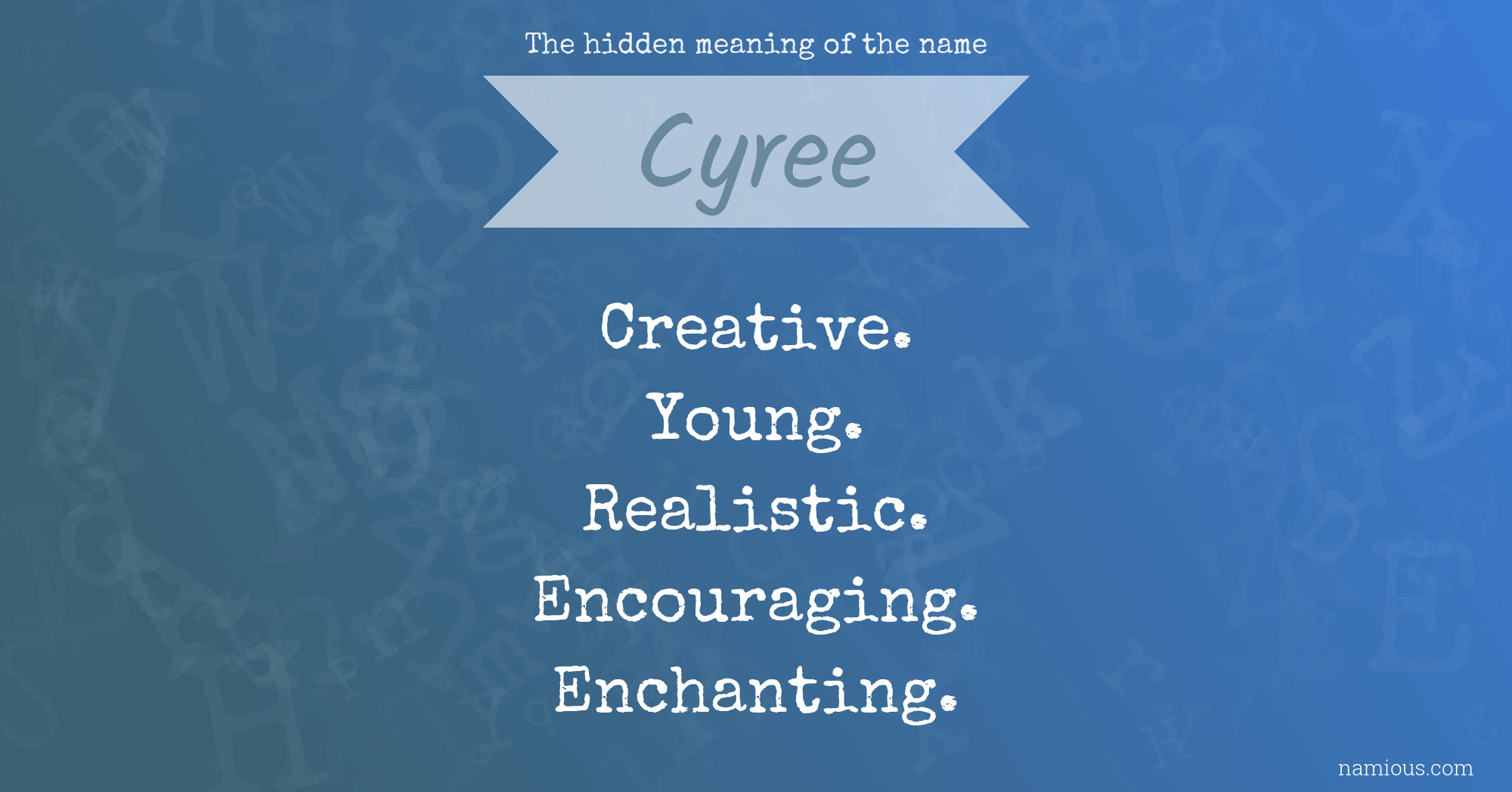 The hidden meaning of the name Cyree