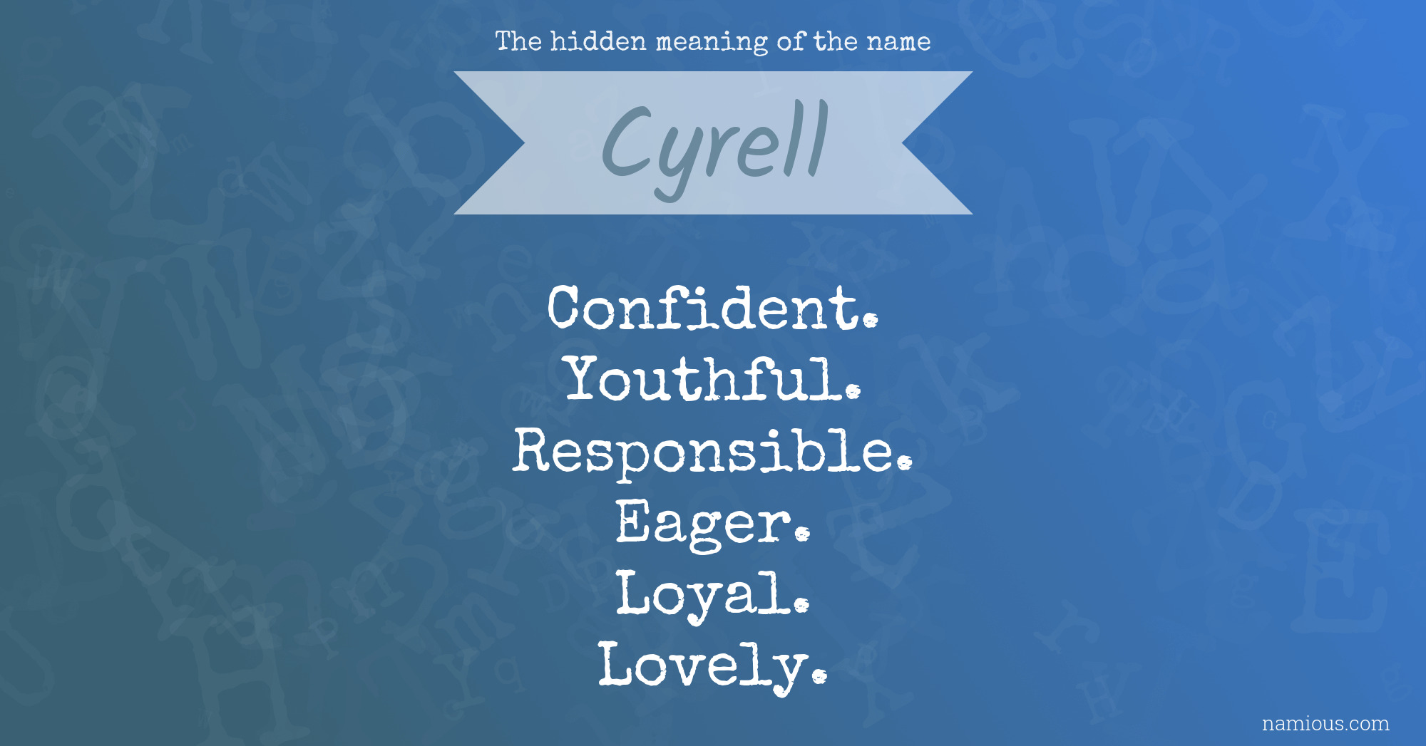 The hidden meaning of the name Cyrell