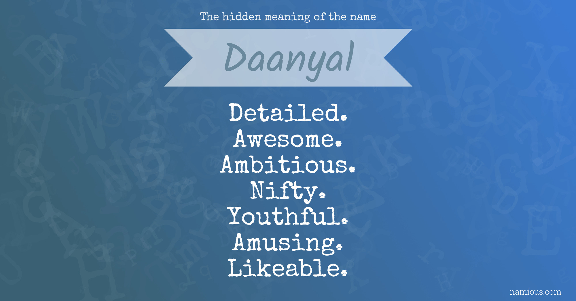 The hidden meaning of the name Daanyal