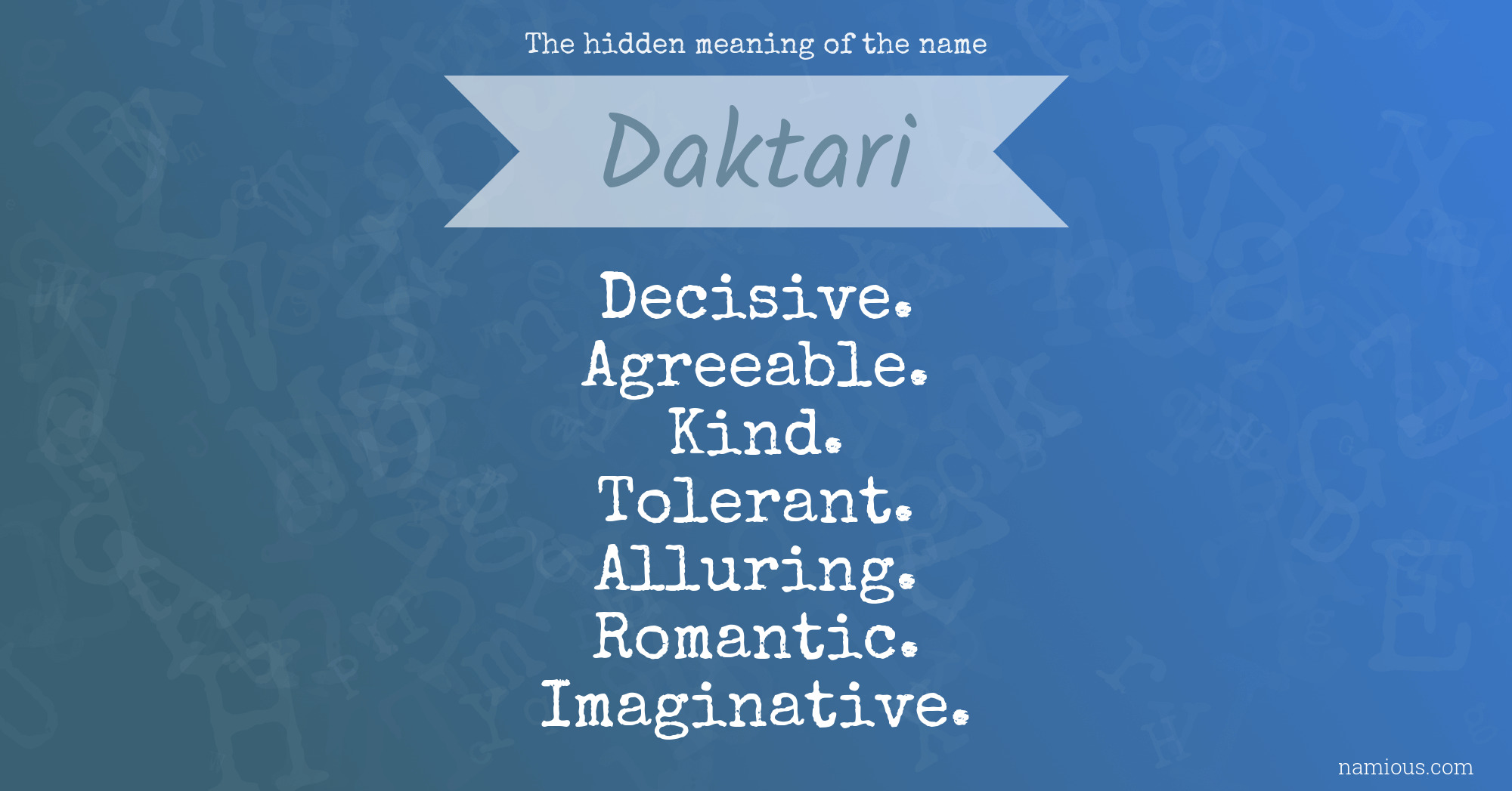 The hidden meaning of the name Daktari