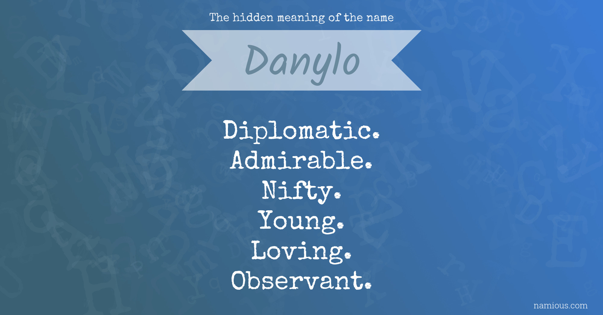 The hidden meaning of the name Danylo