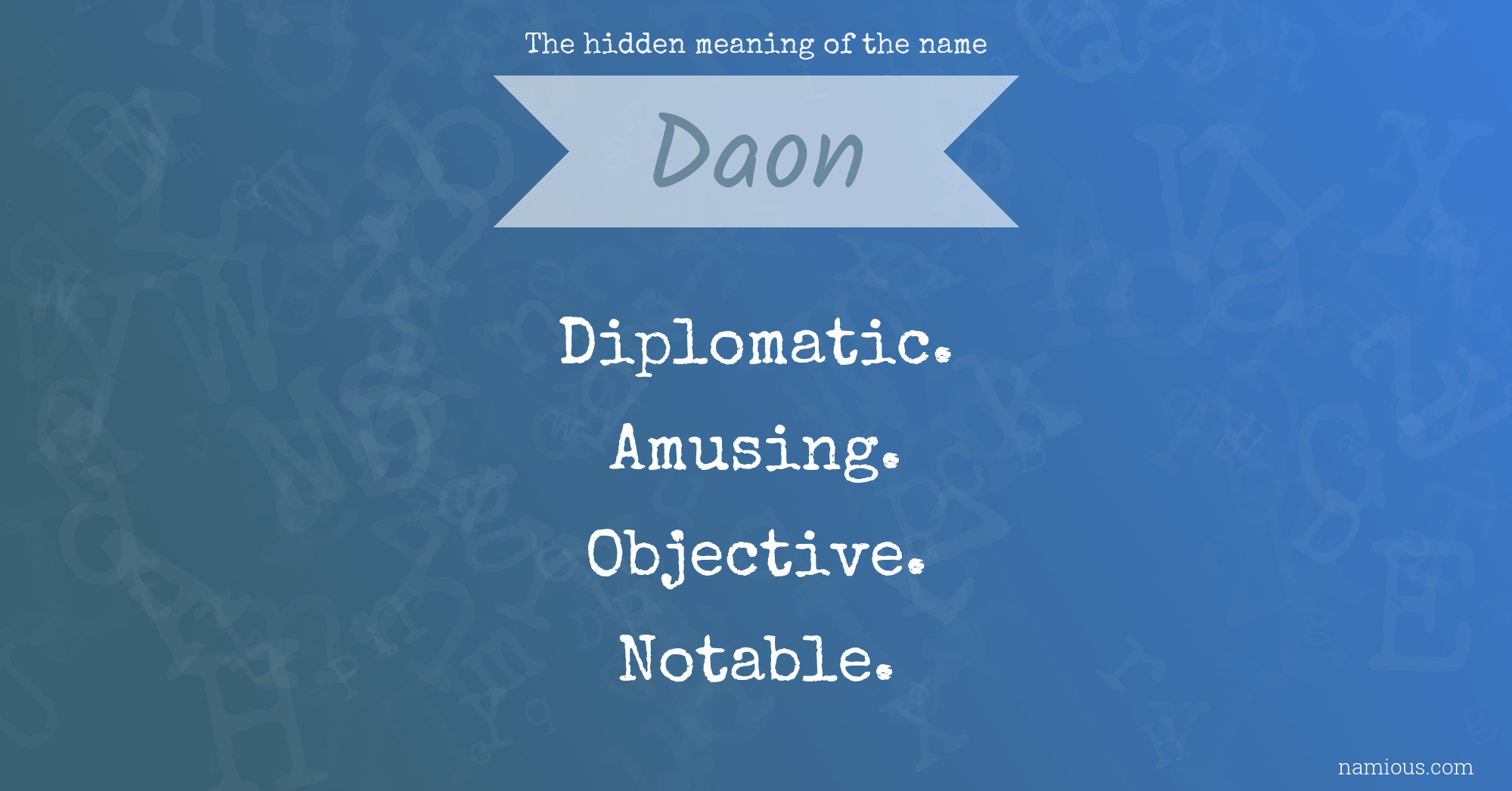 The hidden meaning of the name Daon