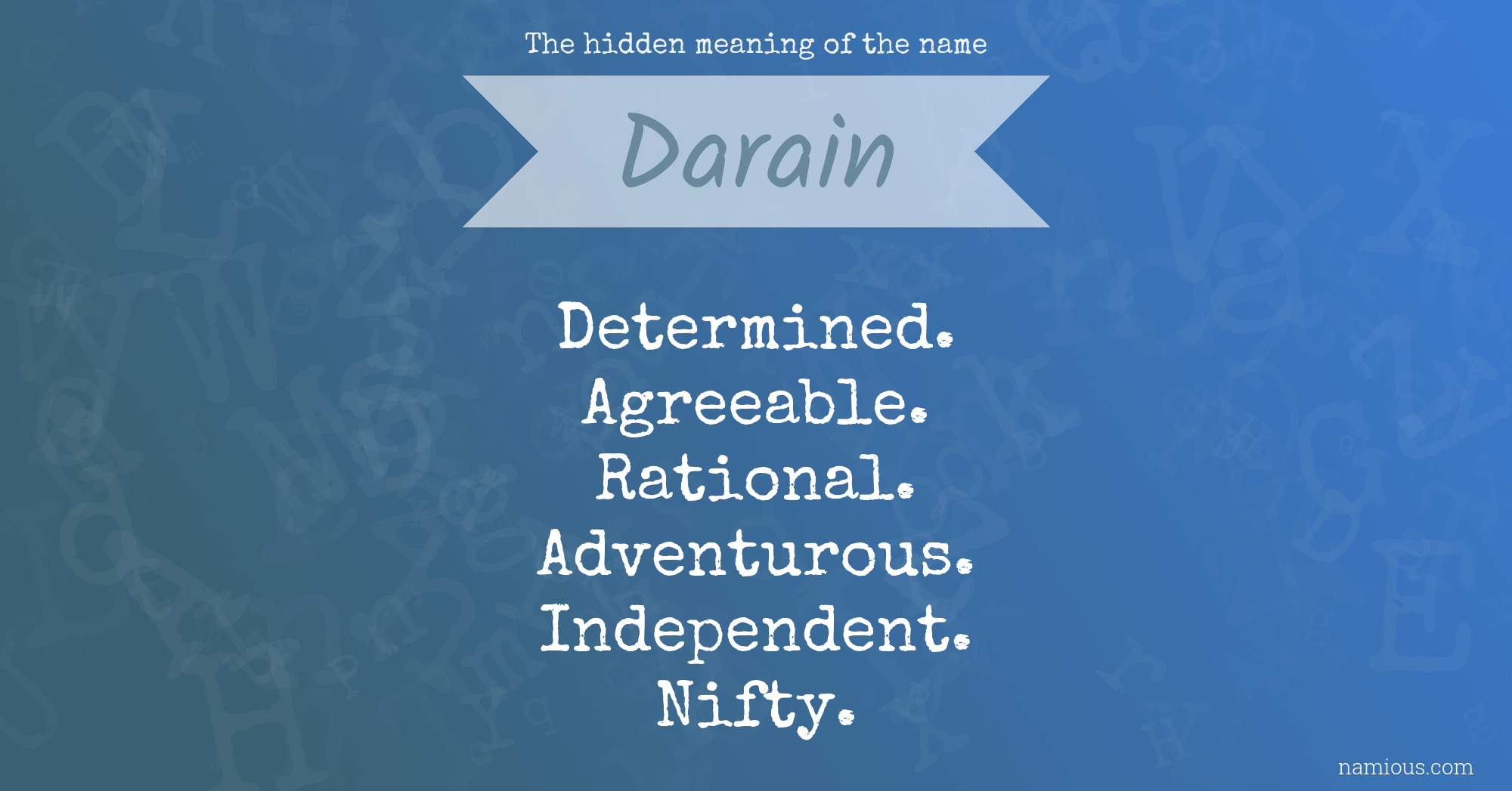 The hidden meaning of the name Darain