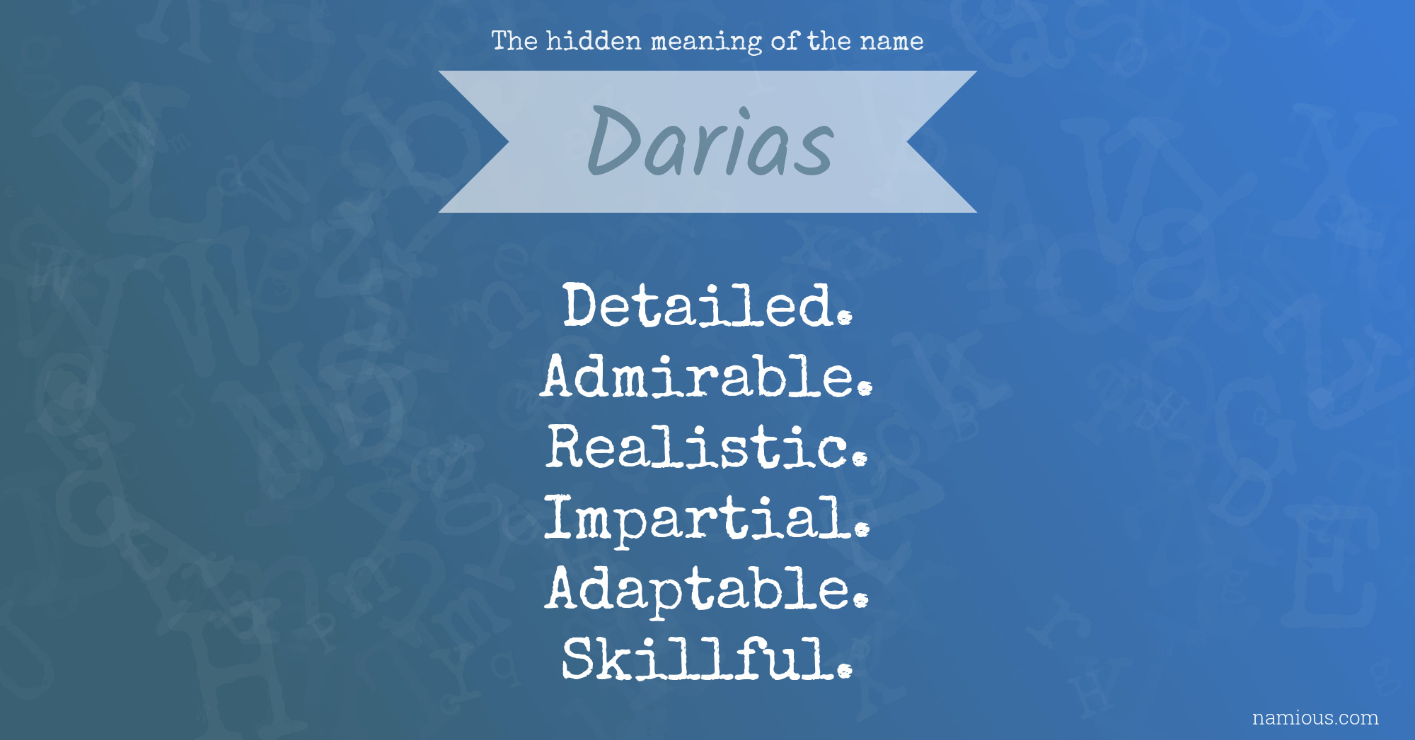 The hidden meaning of the name Darias