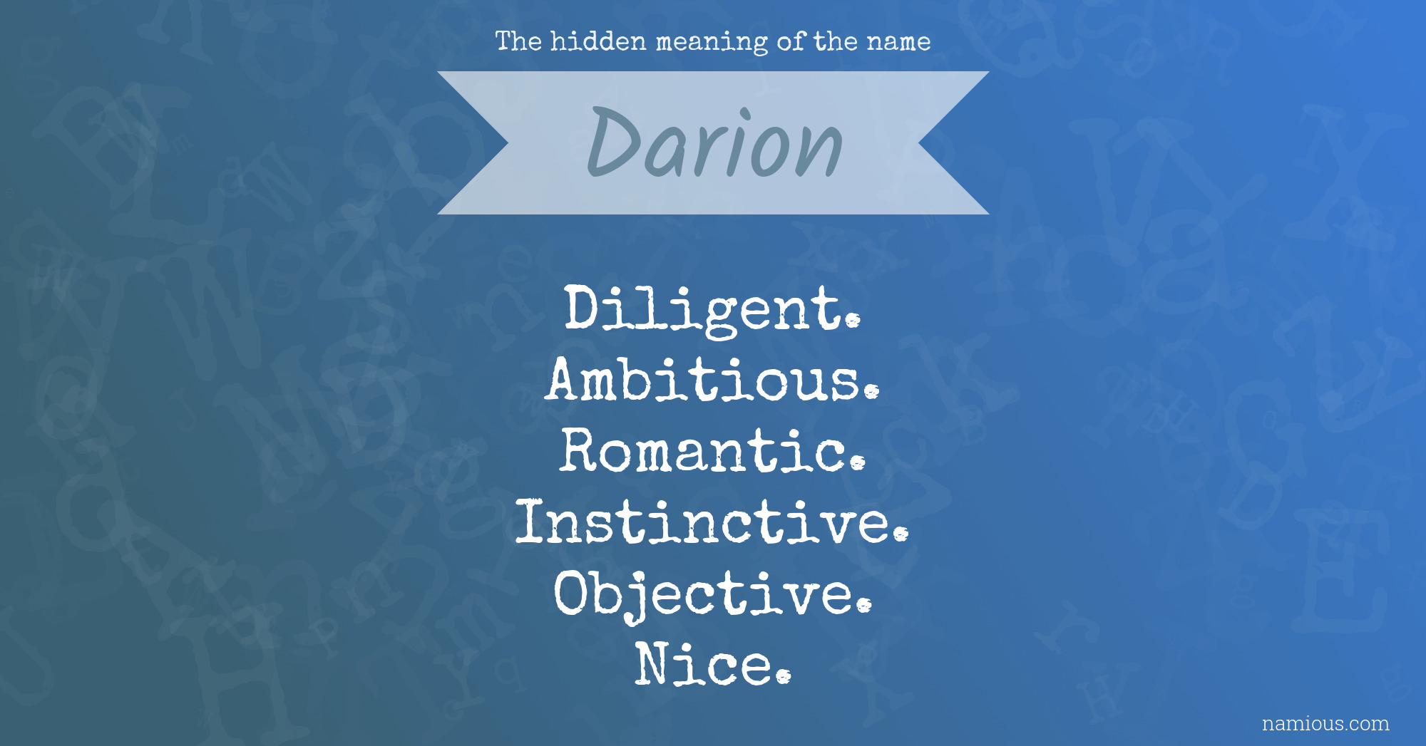 The hidden meaning of the name Darion