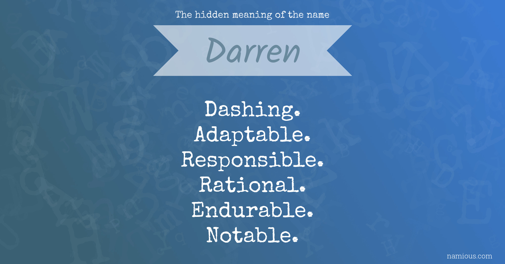 The hidden meaning of the name Darren