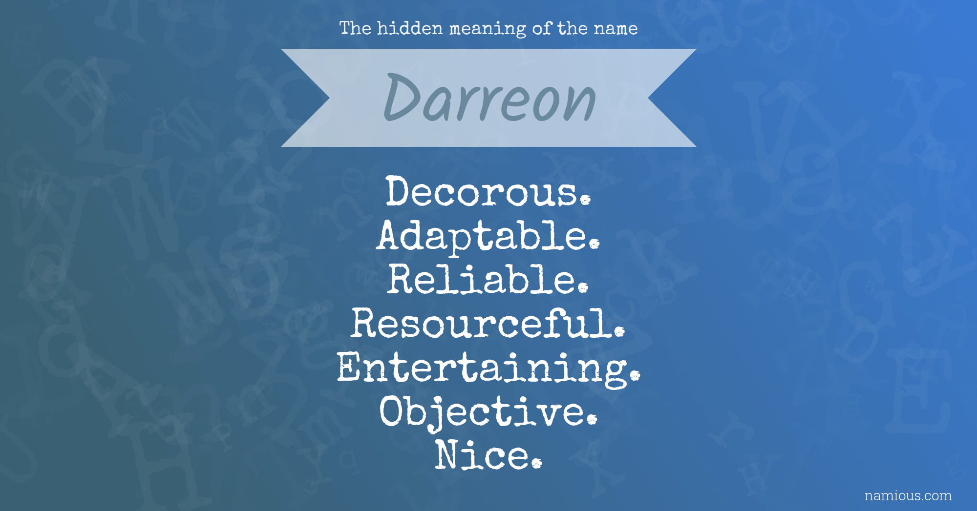 The hidden meaning of the name Darreon