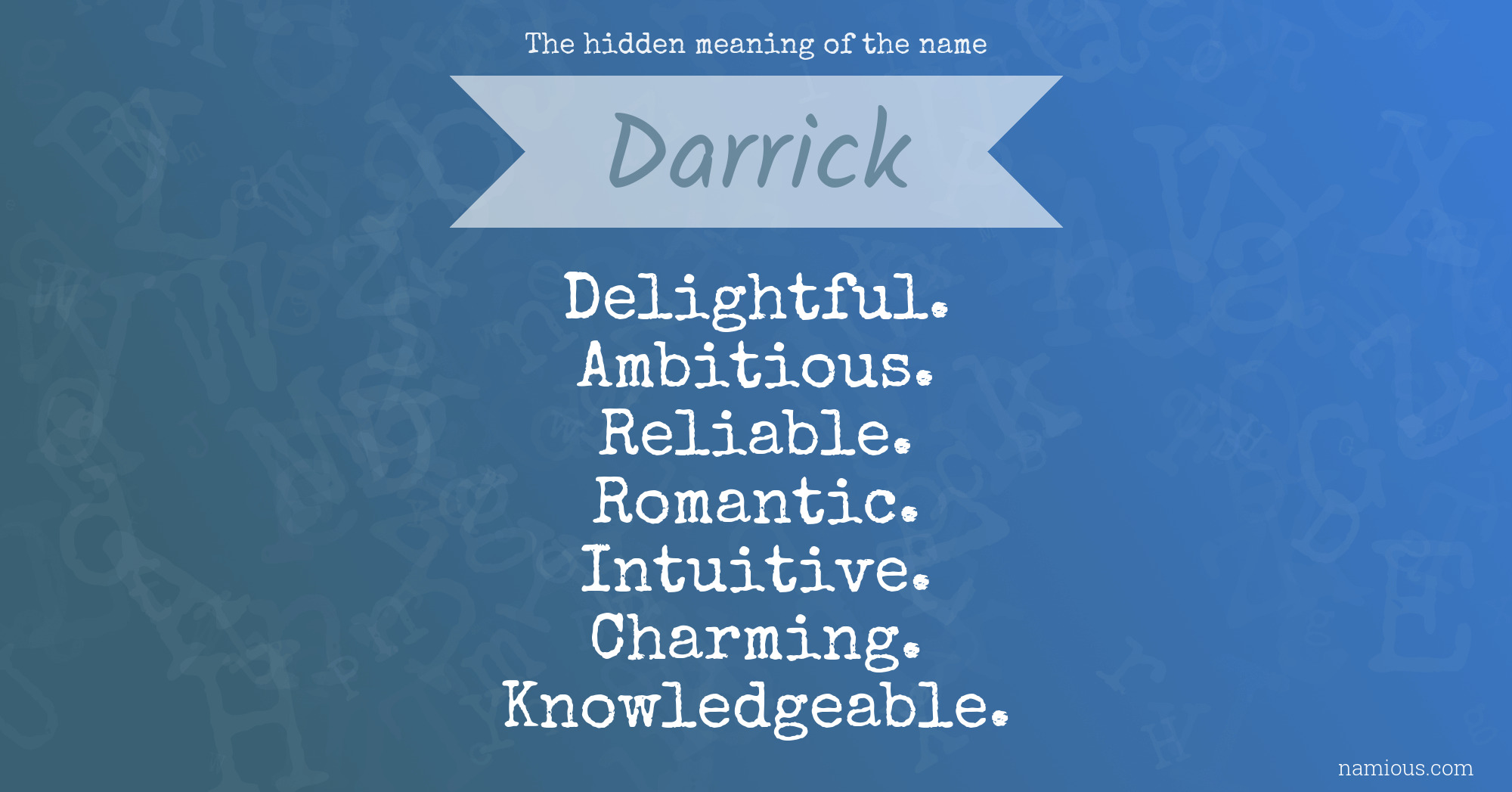 The hidden meaning of the name Darrick