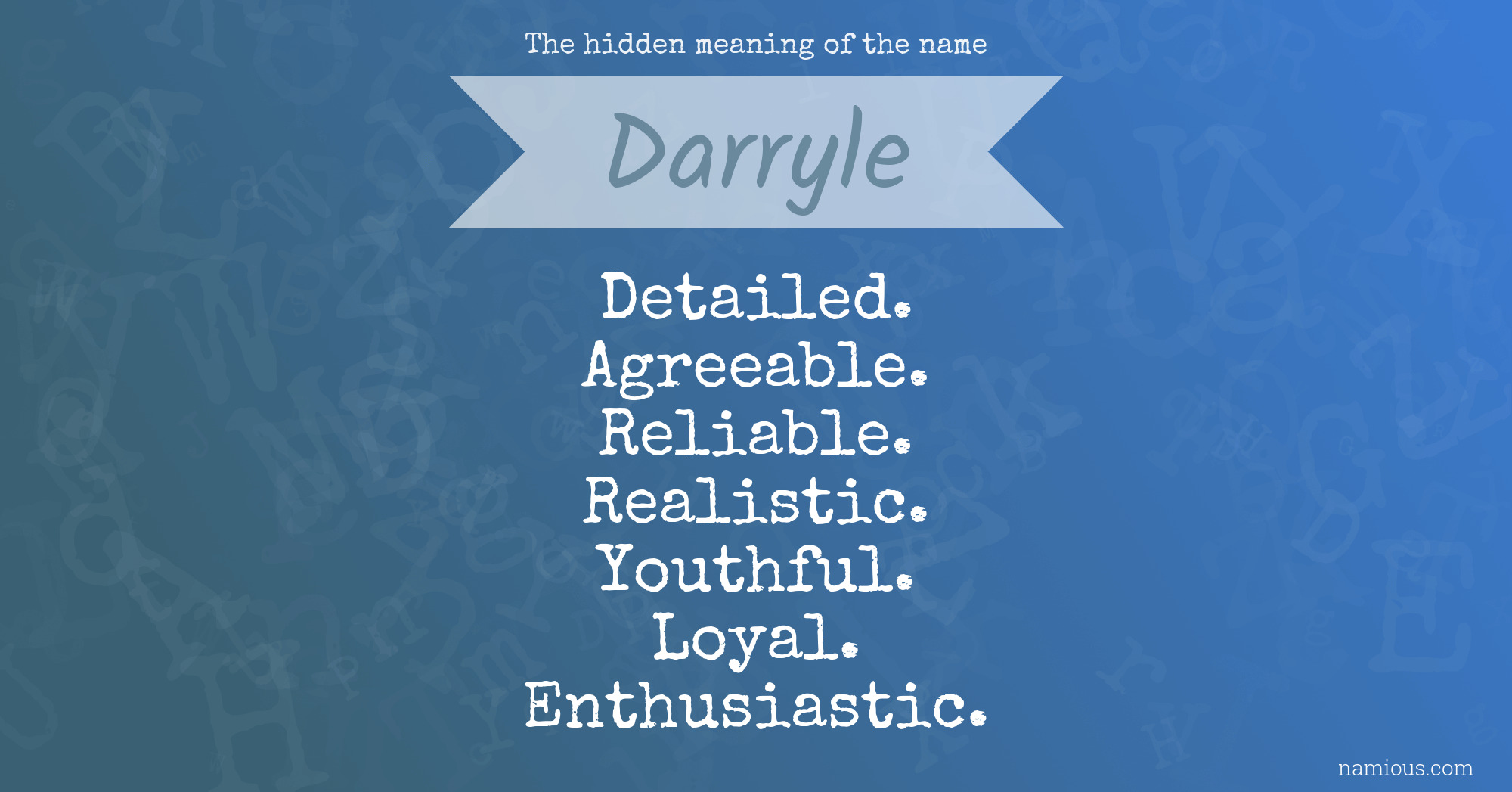 The hidden meaning of the name Darryle