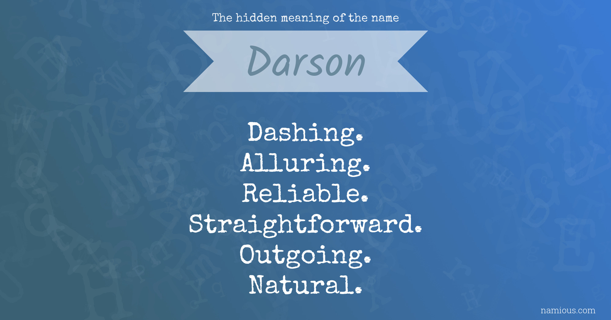 The hidden meaning of the name Darson