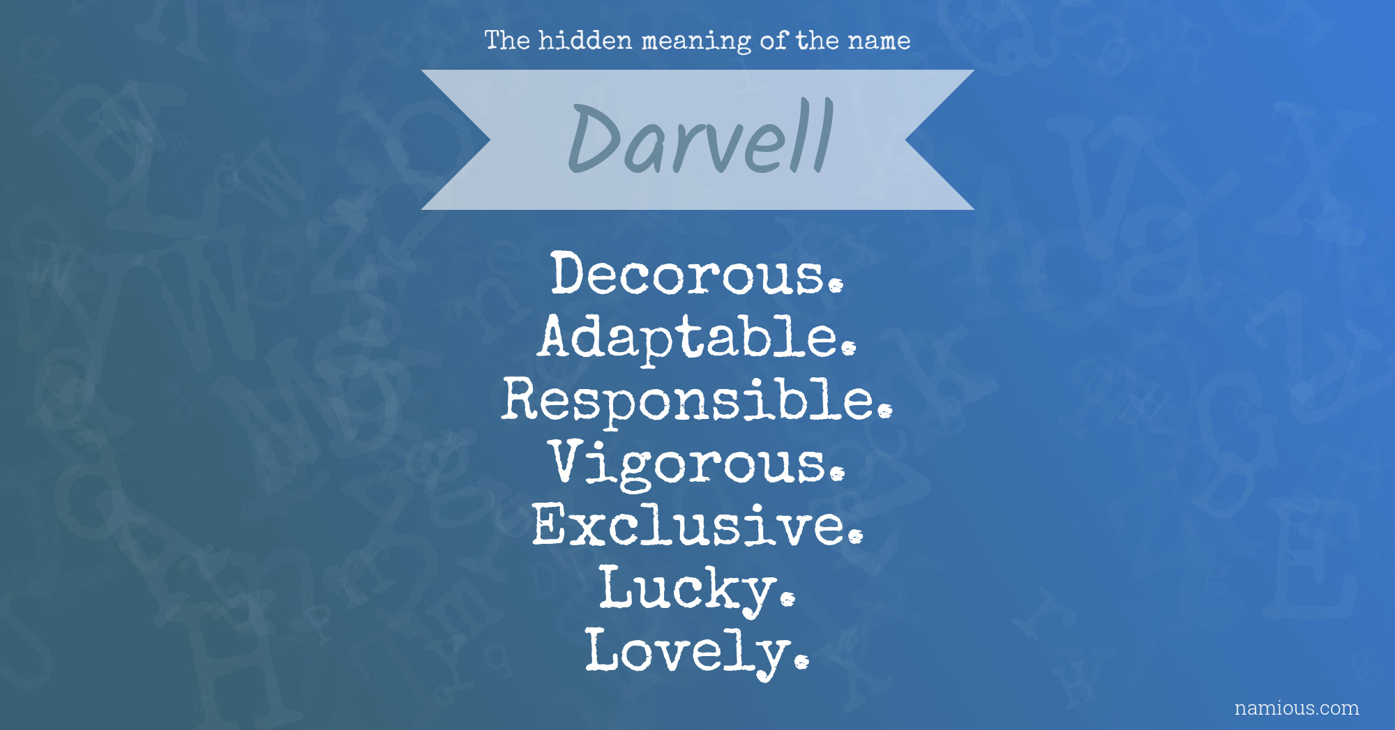 The hidden meaning of the name Darvell