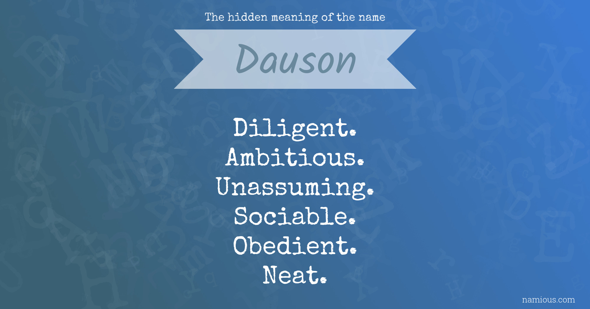 The hidden meaning of the name Dauson