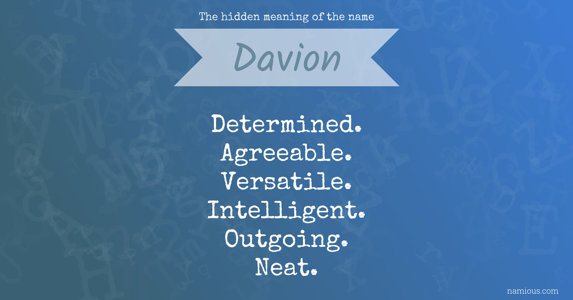 The hidden meaning of the name Davion