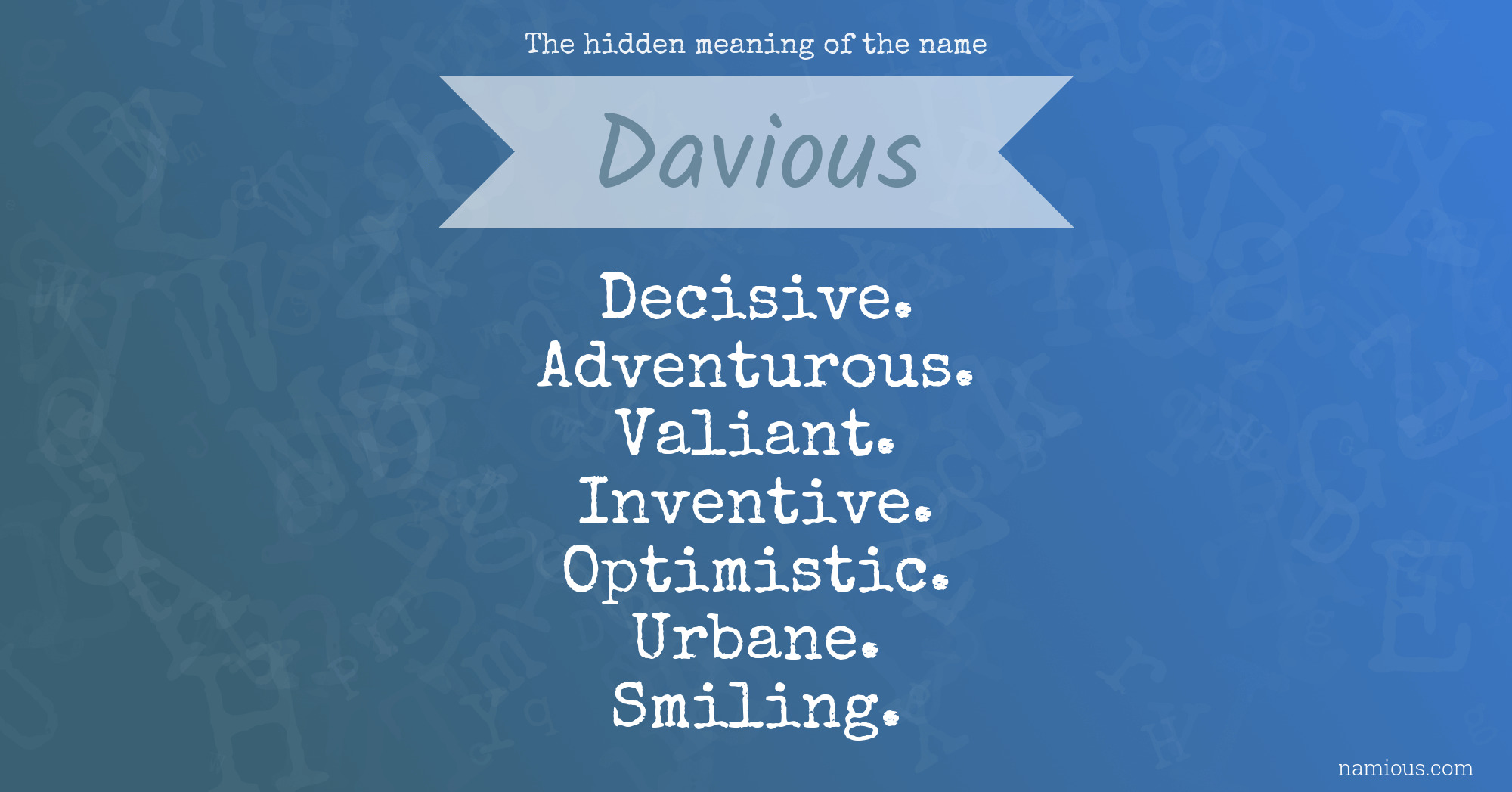 The hidden meaning of the name Davious