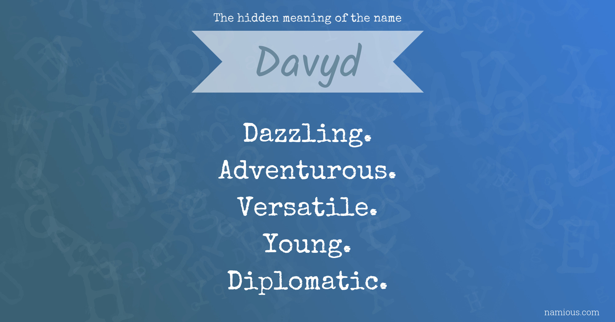 The hidden meaning of the name Davyd