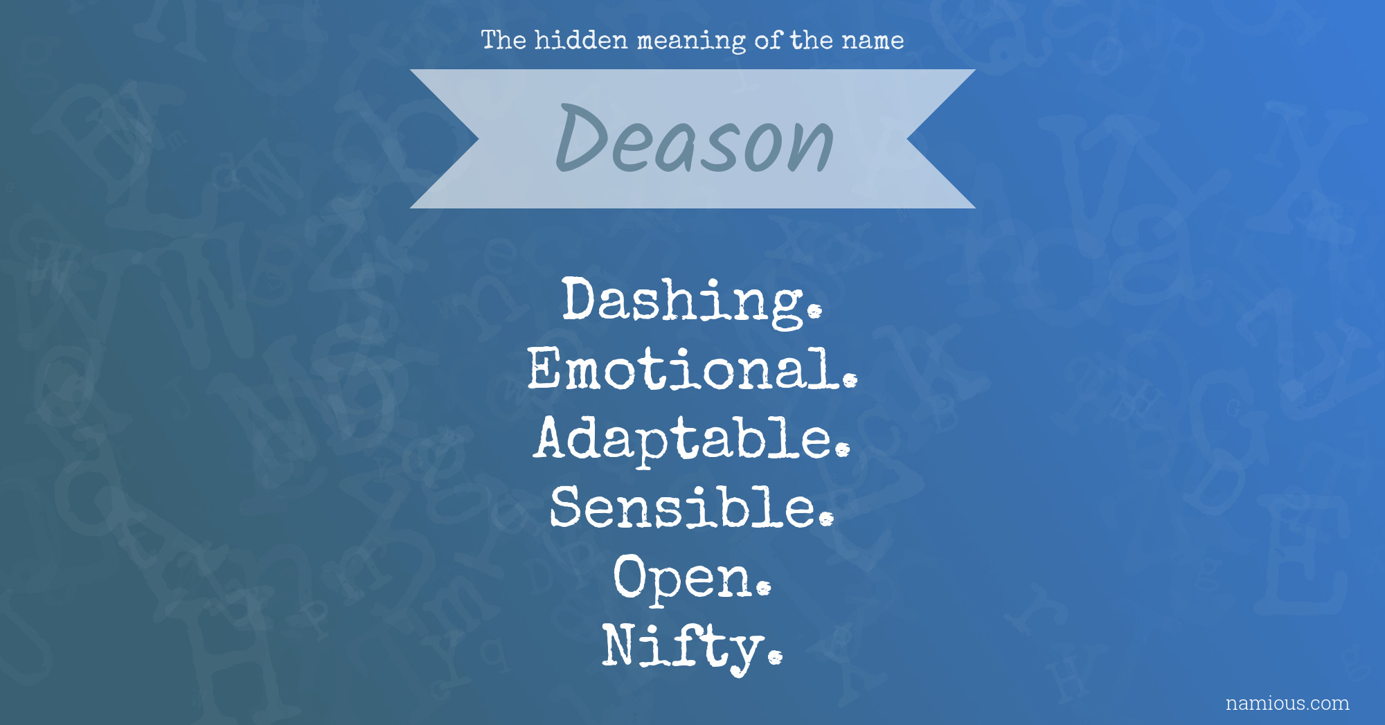 The hidden meaning of the name Deason