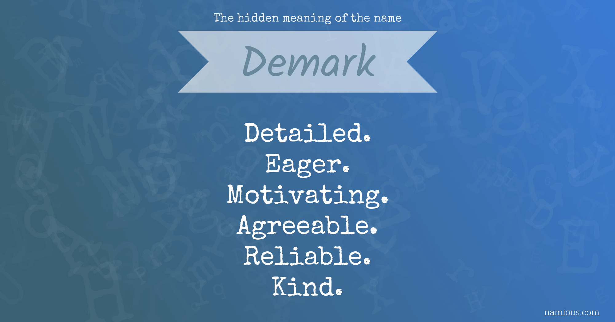 The hidden meaning of the name Demark