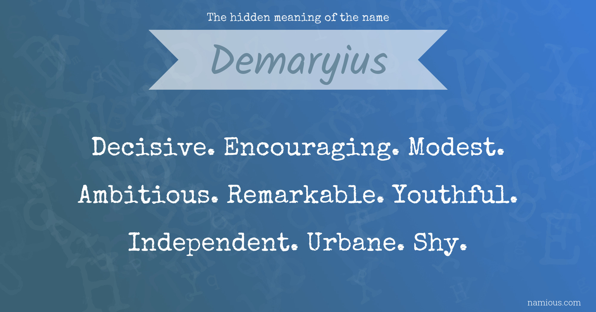 The hidden meaning of the name Demaryius