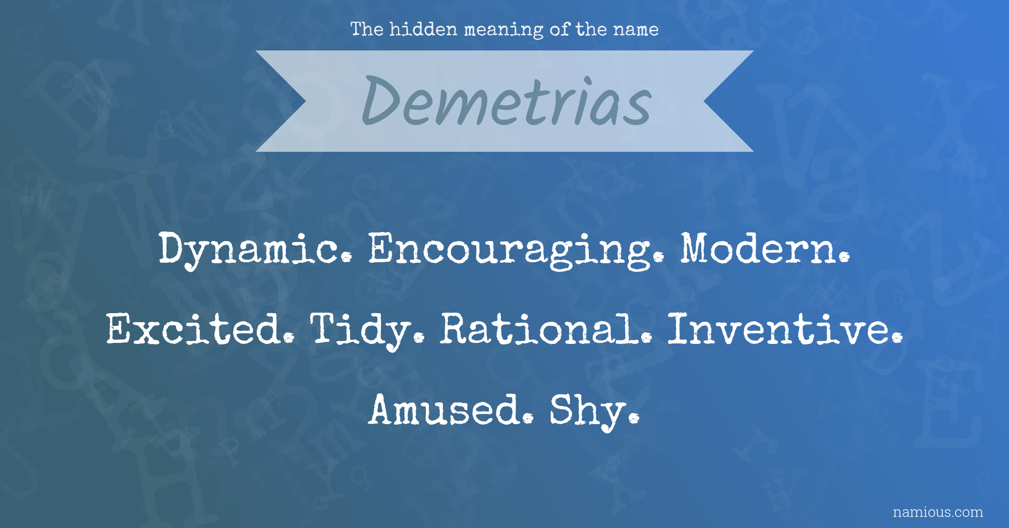 The hidden meaning of the name Demetrias