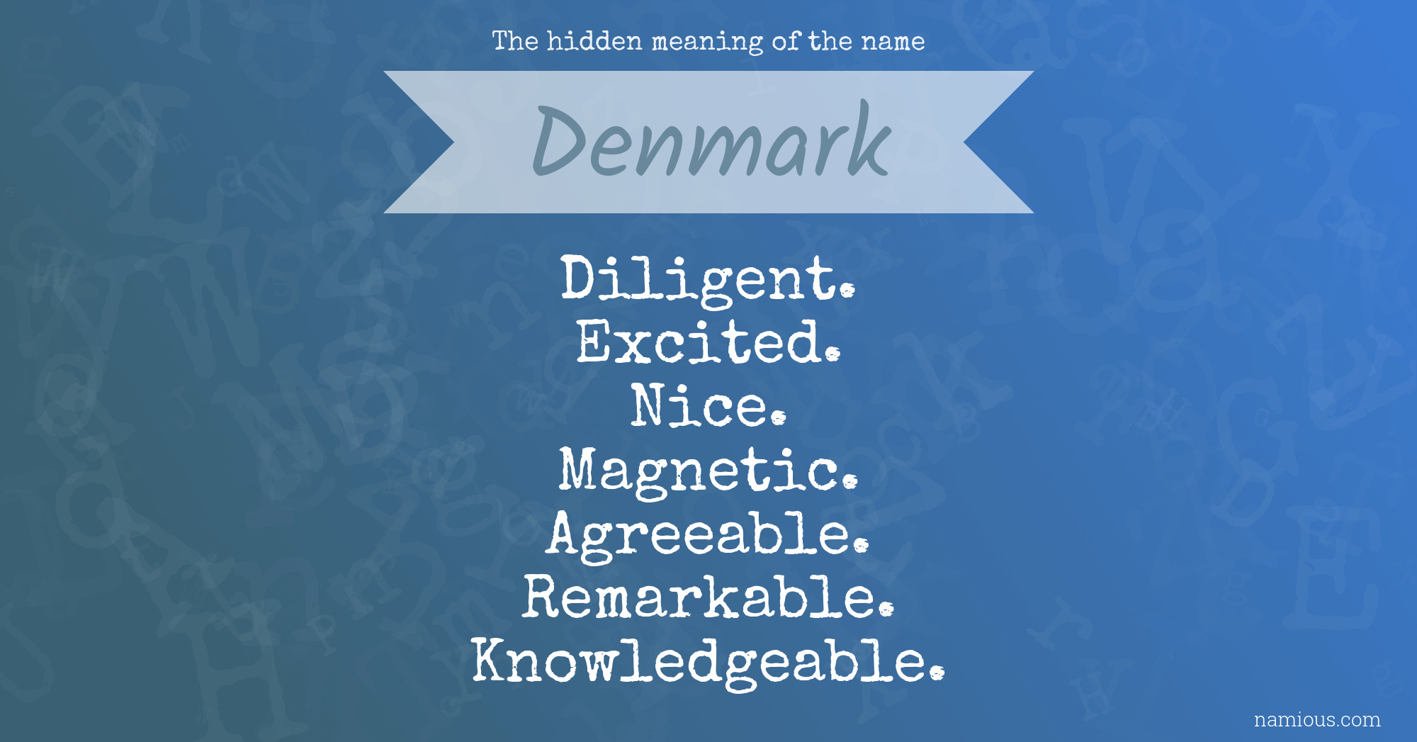 The hidden meaning of the name Denmark