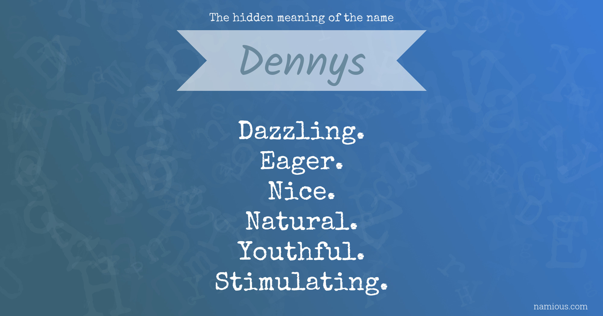 The hidden meaning of the name Dennys