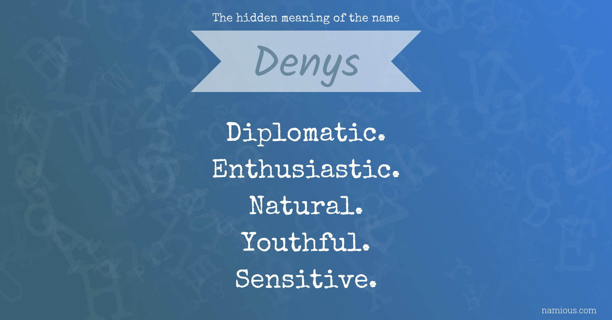 The hidden meaning of the name Denys