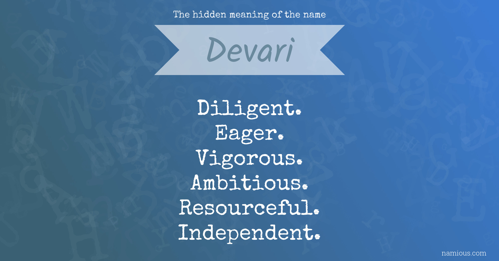 The hidden meaning of the name Devari