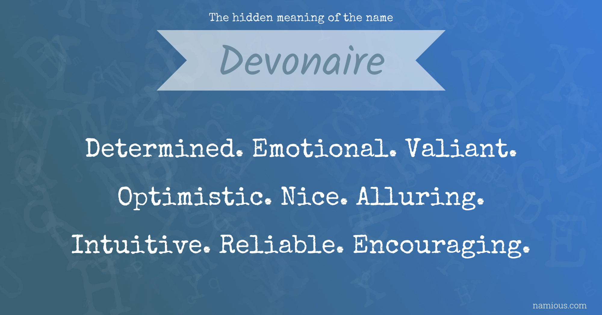 The hidden meaning of the name Devonaire