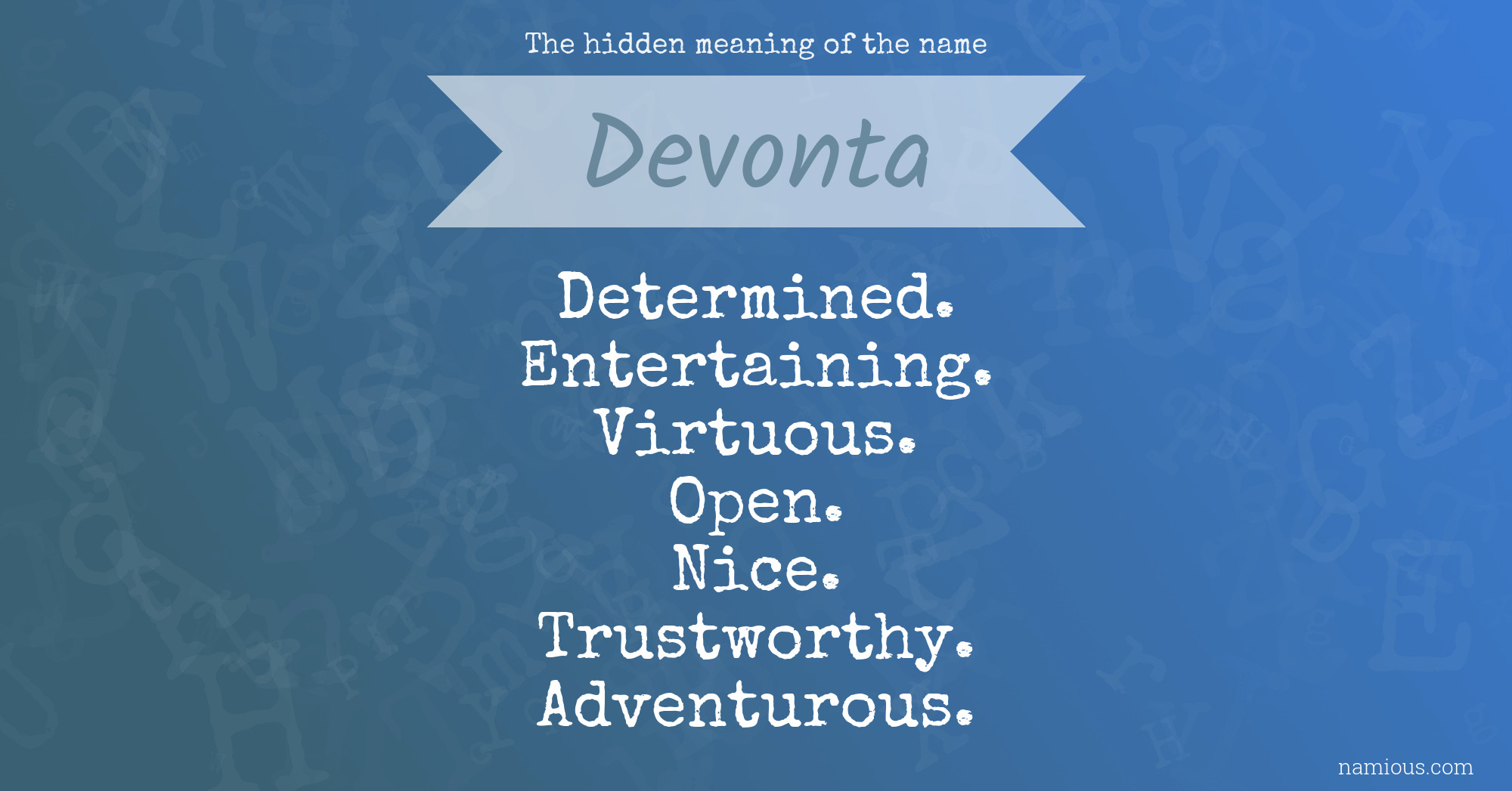 The hidden meaning of the name Devonta