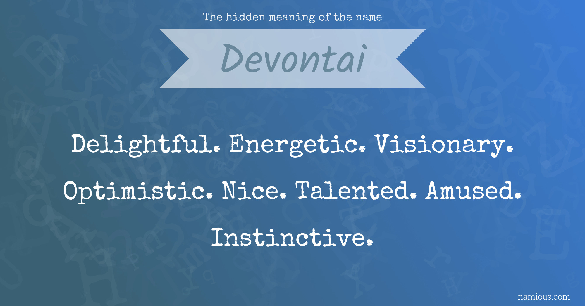 The hidden meaning of the name Devontai