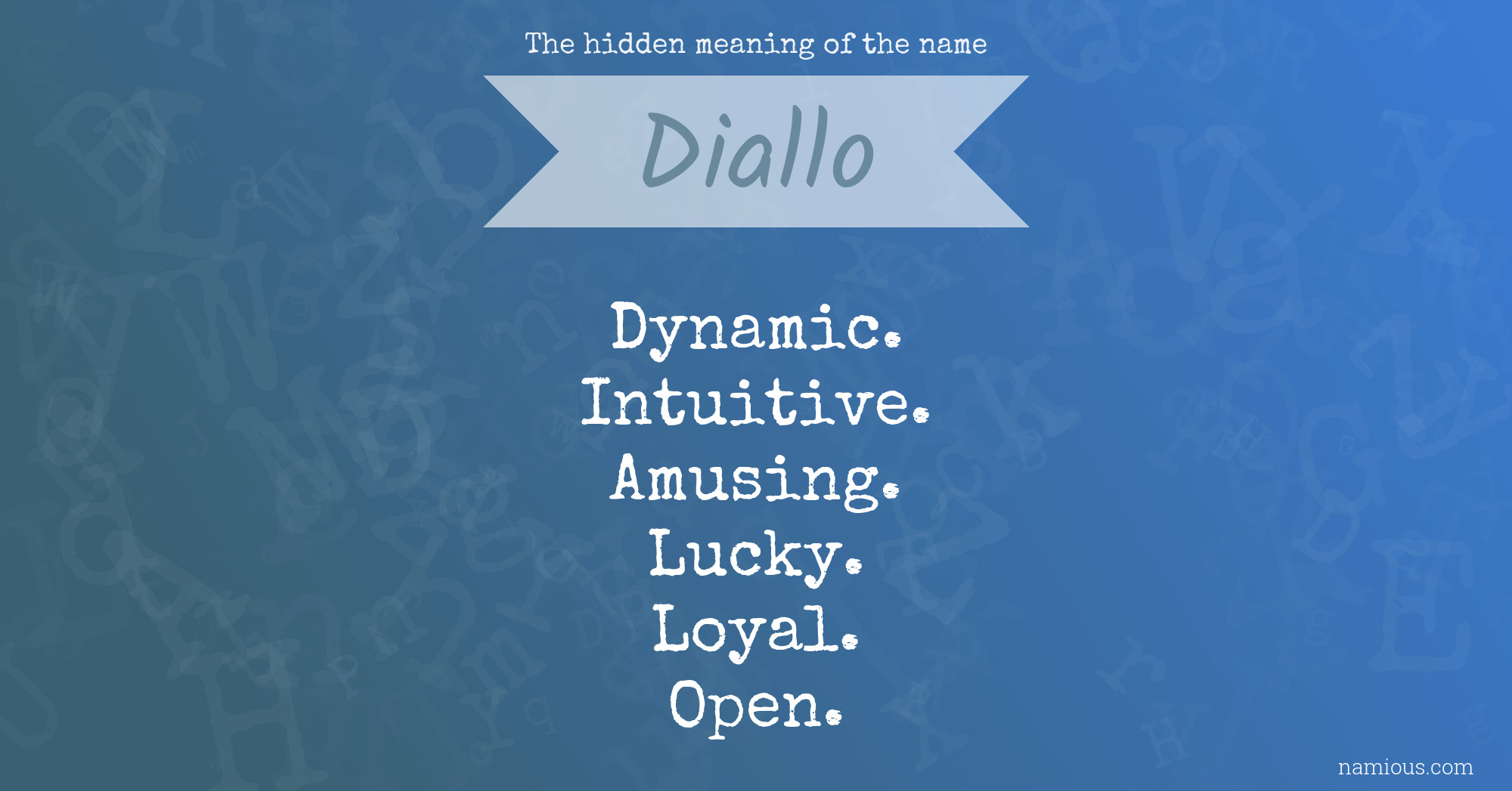 The hidden meaning of the name Diallo