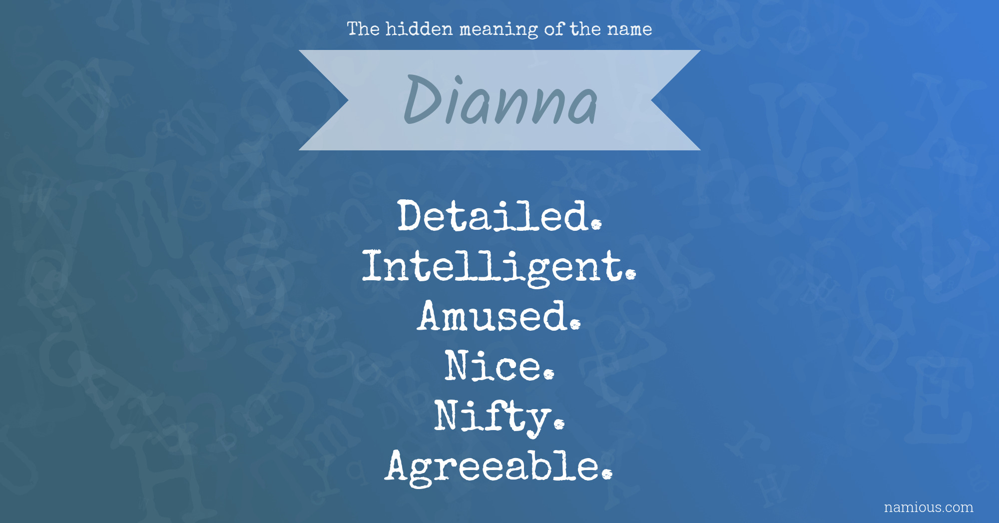 The hidden meaning of the name Dianna