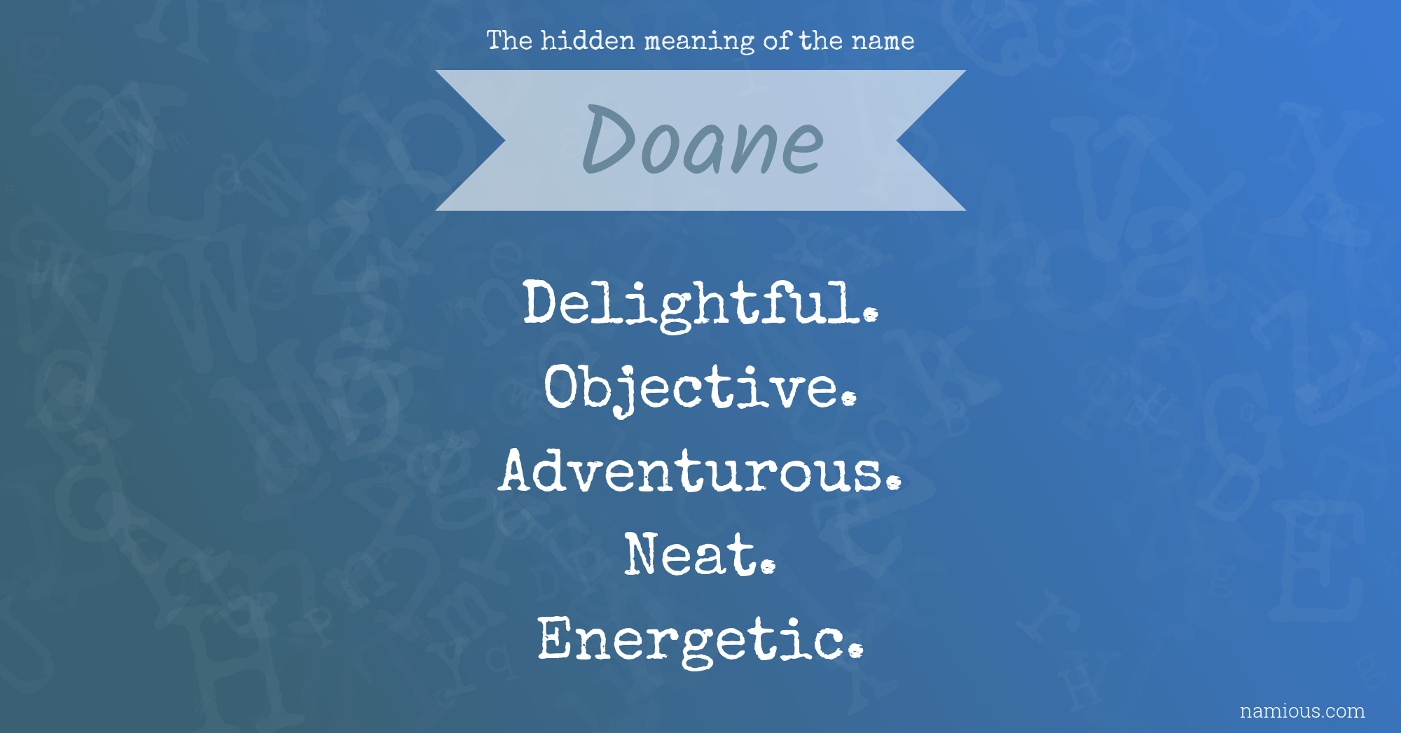 The hidden meaning of the name Doane