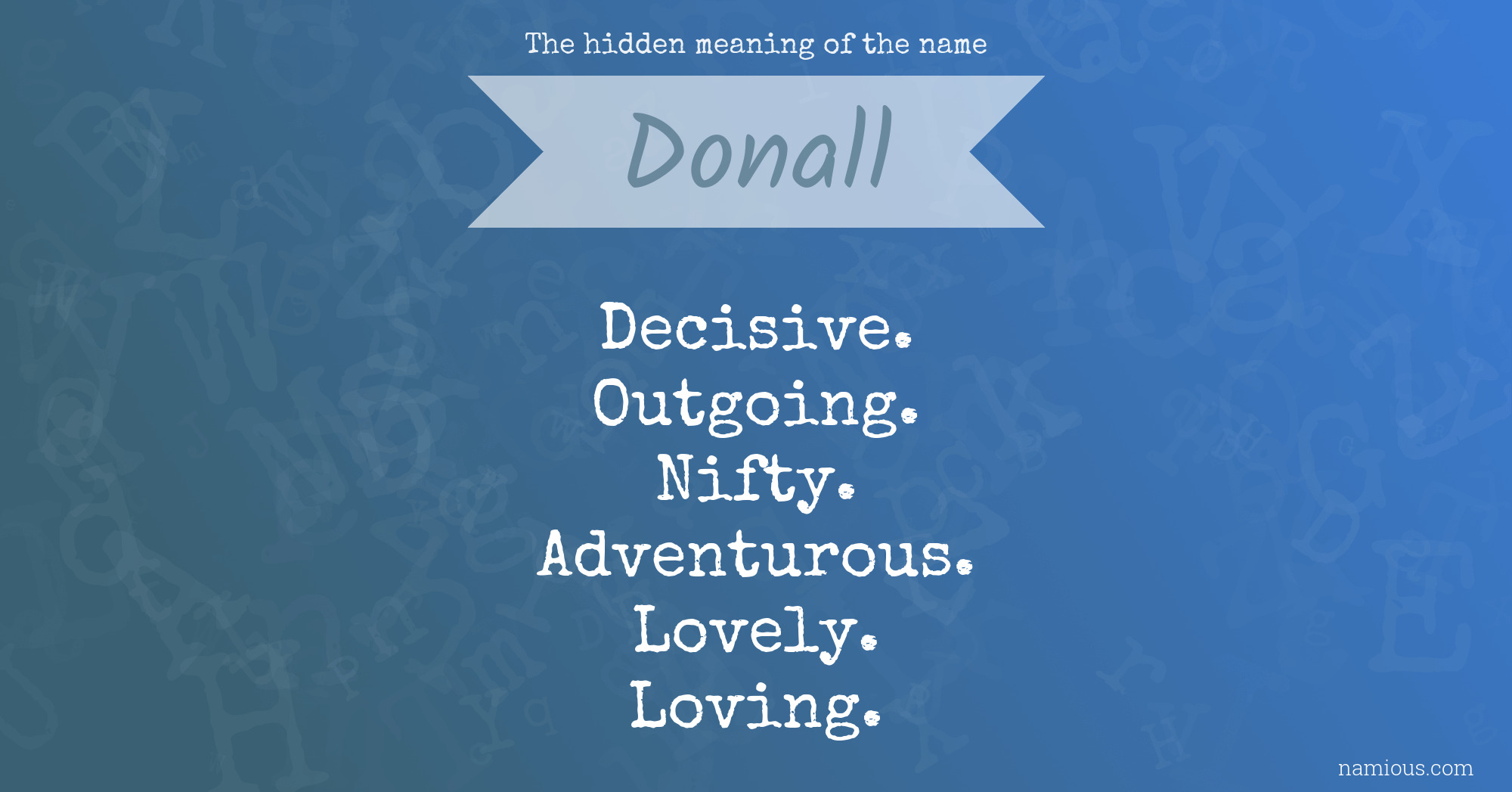 The hidden meaning of the name Donall